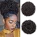 AISI QUEENS Afro Puff Drawstring Ponytail Synthetic Curly Hair Ponytail African American Short Afro Kinky Curly Ponytail Hair Extensions Wig with 2 Clips(2#)