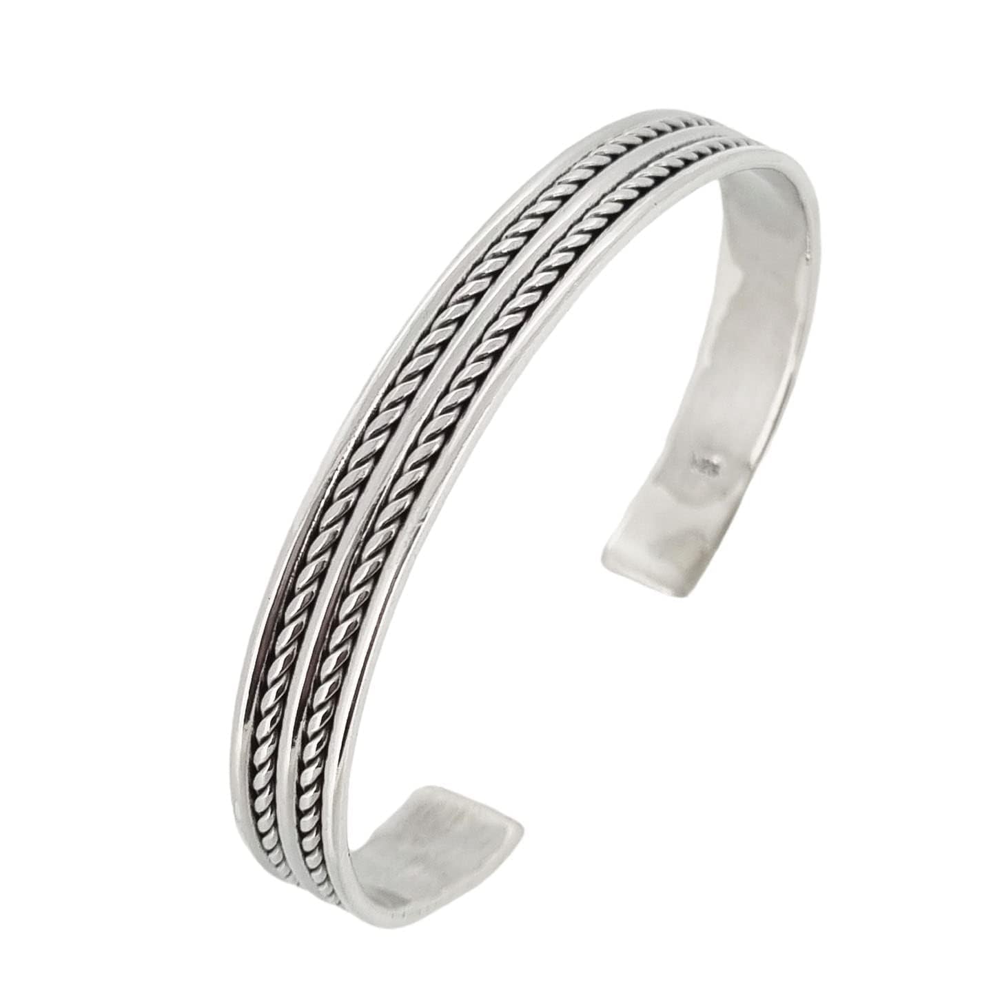 Treasure Bay 9mm Solid Mens Womens 925 Sterling silver Bangle Bracelet