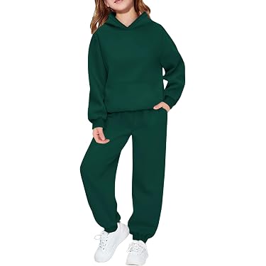 DPois Ensemble Sport 2 Pièces Enfant Garçon Fille – Survêtement Jogging Football Manches Longues Tendance