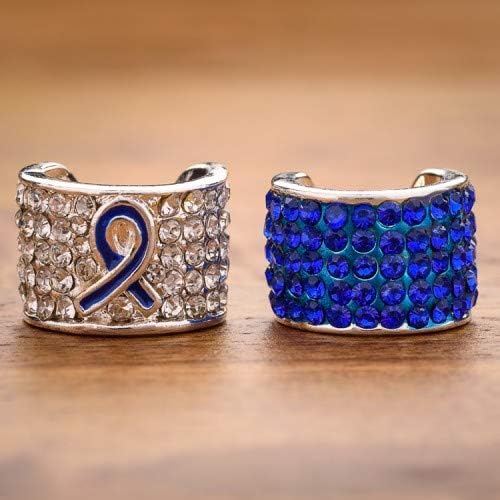 Charmed Stethoscope Charms - Blue Ribbon Awareness Combo