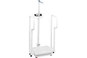 TOOCUST Height and Weight Scale for Doctor Office, Weight Scale with Handles, Scale for Elderly, Scale with Height Measurement, 485lbs Weight Capacity, HD LED Display, USB Rechargeable