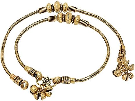 Archiecs Creations Brass Gold Plated Ethnic Anklet for Women or Girl
