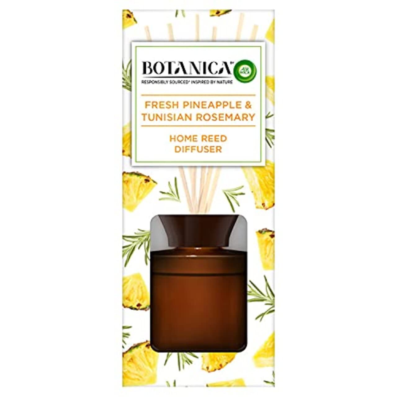 Botanica by Air Wick Fresh Pineapple and Tunisian Rosemary Reed Diffuser, 80 ml
