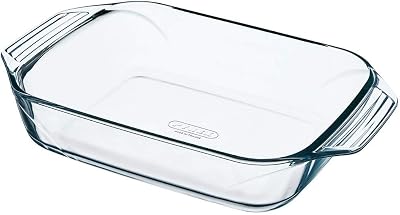 - Irresistible - Plat à Four Rectangulaire en Verre, Transparent, 35 x 23 cm