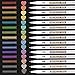 Metallic Markers, Lelix 15 Colors Fine Tip Paint Marker Pens for DIY Photo Album, Black Paper, Card Making, Rock Art Painting, Scrapbooking, Glass, Metal, Wood