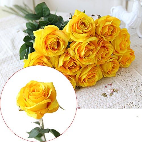 ISSAC Artificial Simulation Water Drop Rose Bouquet Living Room Bedroom Restaurant Coffee Shop Wedding Party Decoration Simulation Flower