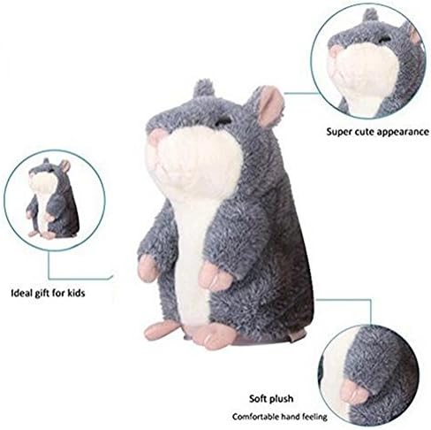 ENTOY Talking Hamster Plush Animal Toys Repeats What You Say