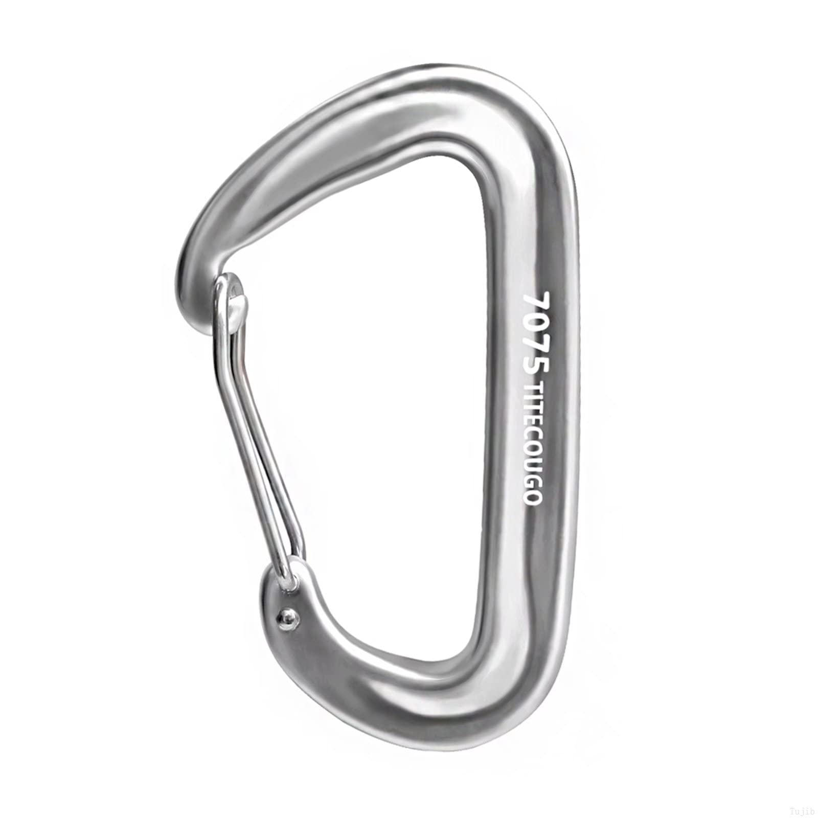 TITECOUGO 12KN Aluminium Carabiner Clip Big Size Carabiners for Clips Backpacking Weights Heavy Duty Large Hammock Accessories Key Chain Dog Leash Keyring Gated Harness Wiregate Utility Silver 2 Pack