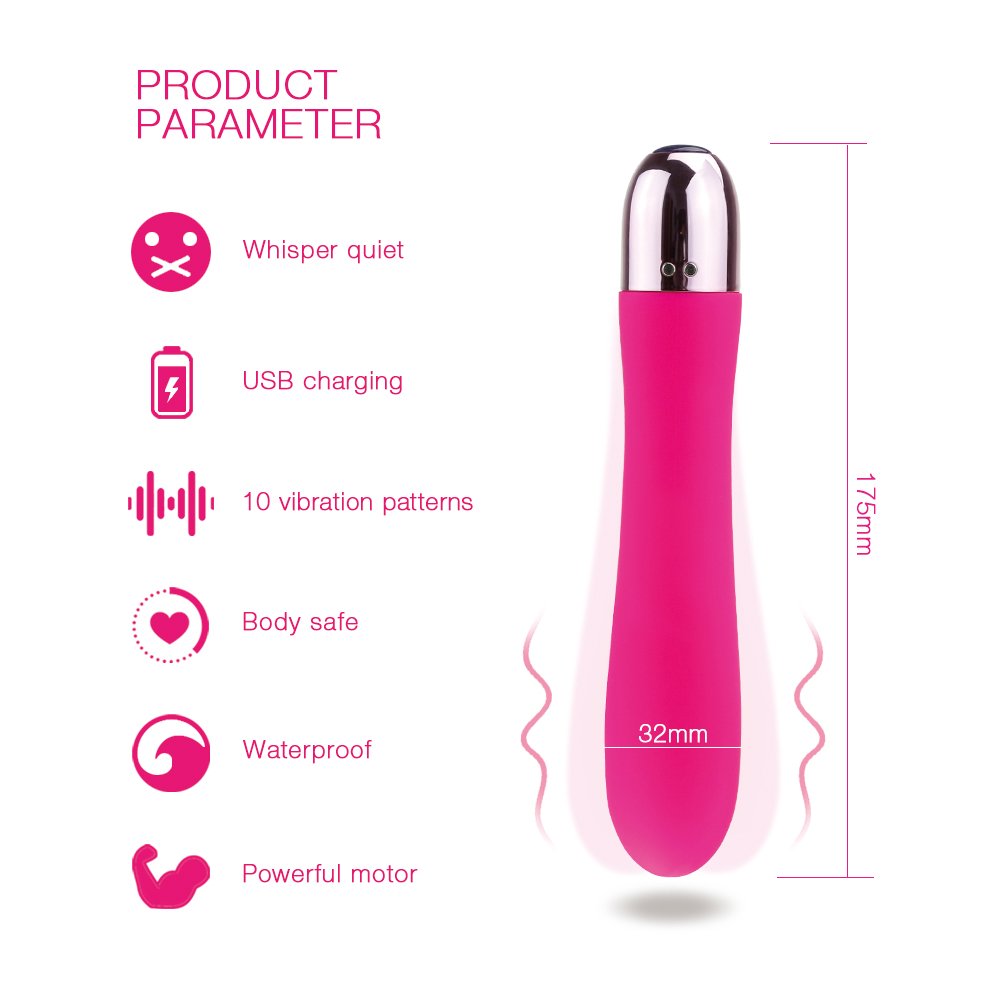 Mini Vibrator adult sex toy for Women g spot stimulator Super Soft Silicone handheld wand massager