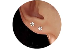 QLKILYR Tiny Heart Stud Earrings, Hypoallergenic Small Stud Earrings for Women Girls, Little Mini Earrings Jewelry Gift Gold Silver