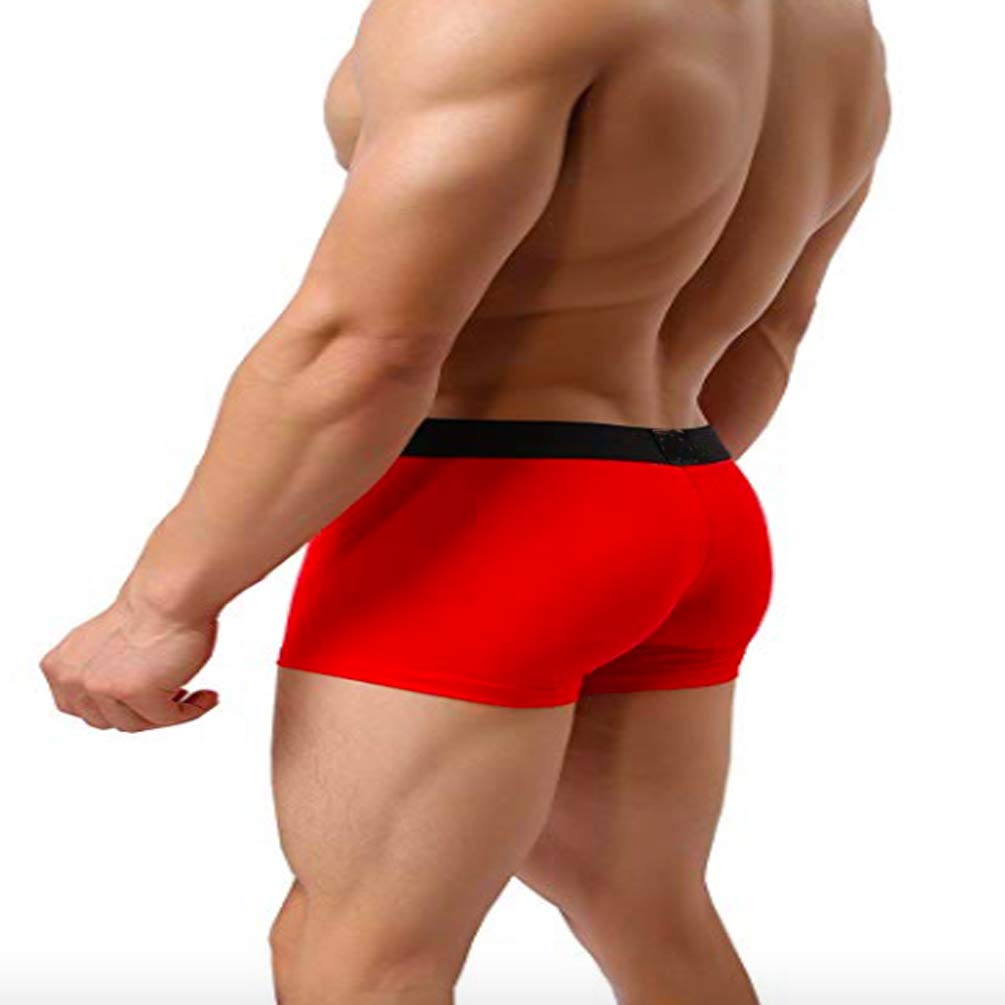 YCandJY Boxer Briefs Mens Underwear Men Pack Soft Cotton Open Fly Underwear Red