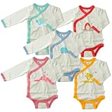 Babysoy Organic Cotton Long Sleeve Kimono Onesie Bodysuit