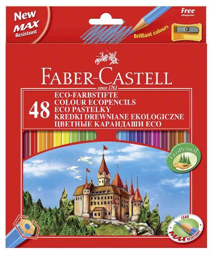 Faber-Castell 120148 Pack of 48 Pencils and a Pencil Sharpener