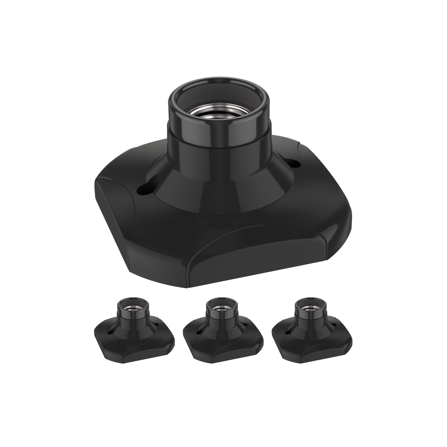 ledscom.de 4 Pieces Ceiling Light/lamp Holder Elektra, Black, 1x E27 max. 60W — image 1