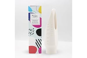 Syos Alto Saxophone Mouthpiece, Steady Model, 5 Tip Opening, Arctic White, Improve the Sound of your Sax with this Easy-To-Play, Flexible and Homogeneous Alto Sax Mouthpiece