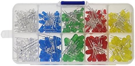 (300 Pack) LEDs 3mm and 5mm with Storage case - red, Yellow, Blue, Green, and White