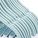 Juvale 24-Pack Light Blue Velvet Hangers for Baby & Kids Clothes with Clips – 360° Swivel Hook, Anti-Slip Space-Saving Design for Pants, Tank Tops, Skirts (12×8 in Baby Hanger)