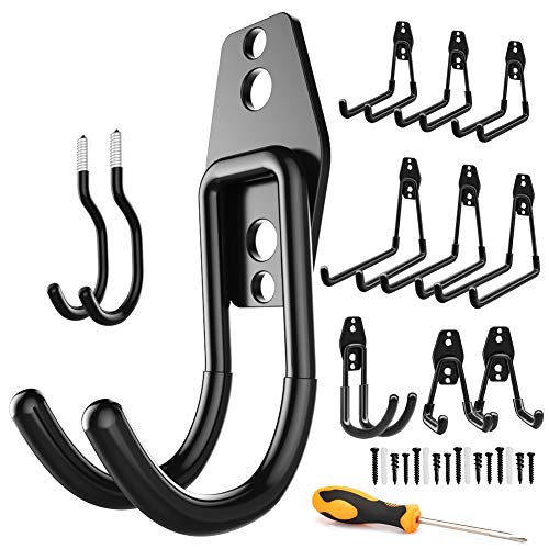 Garage Hooks, Garage Organizer Utility Hooks, Heavy Duty Garage Storage pegboard Hooks for Tools