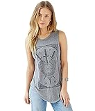 FV RELAY® Women's Retro Vintage Sleeveless O-Neck Tee Shirts Fashion T-Shirt
