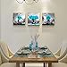 Canvas Wall Art for Bedroom Black and white landscape Blue rose flowers Bathroom Wall Decor Canvas Prints Watercolor 12