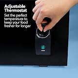 Igenix IG100B Freestanding Chest Freezer 99 Litre Black with Basket view 5