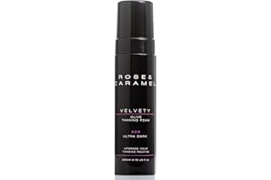 Rose & Caramel Velvety Ultra Dark Olive Self-Tanner Mousse – Extra Dark, No Orange Tones, Streak-Free, Long-Lasting Fake Tan – Award-Winning, Vegan, Cruelty-Free, 6.76 Fl Oz (200ml)