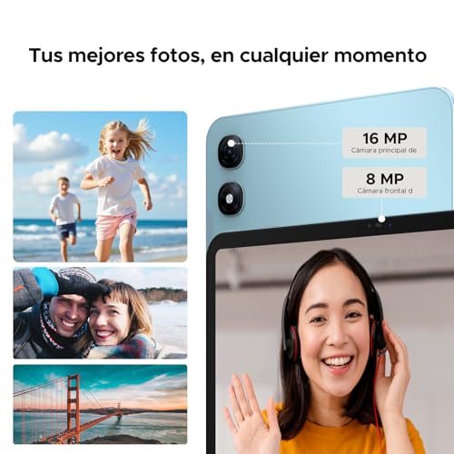 P13 Pro Tablet 13.4 Pulgadas 120Hz Android 16, 48GB RAM + 256GB(TF 2TB) Tablet con Teclado y Lapiz, T7280 Octa-Core, 12000mAh/18W, 16MP+8MP, Gemini AI, Widevine L1, Face ID, Dual SIM 4G, Azul