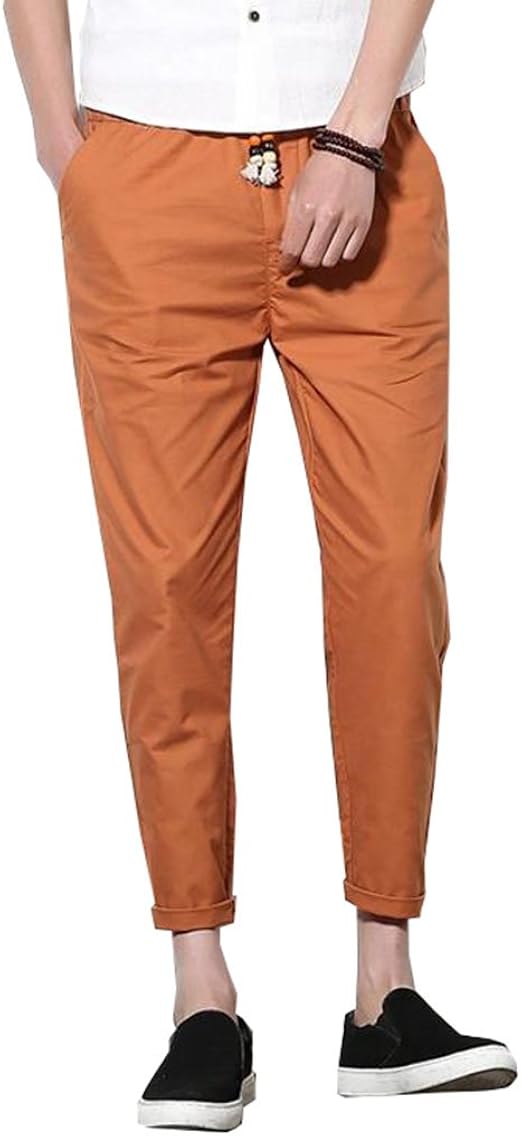Amazon Puhao プハオ 9分丈 パンツ テーパード パンツ メンズ ハーレムパンツ ロングパンツ ストレッチ カジュアル 薄手 涼しい ズボン スリム 美脚 パンツ 通販