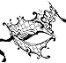 Kayso Inc Signature Phantom of the Opera Venetian Laser Cut Masquerade Mask, Reverse Black w/ Clear Stones
