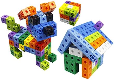 Unlimited Creation Cubes 150 Piece Snap Unit Cubes Centimeter Cube and Interlocking Building Set STEM Toy Promote Color Sorting & Math Counting Skills