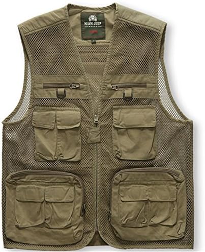 Wardrobe King Casual Long Sleeve Jacket Fishing Hunting Waistcoat Hiking Coat for Men
