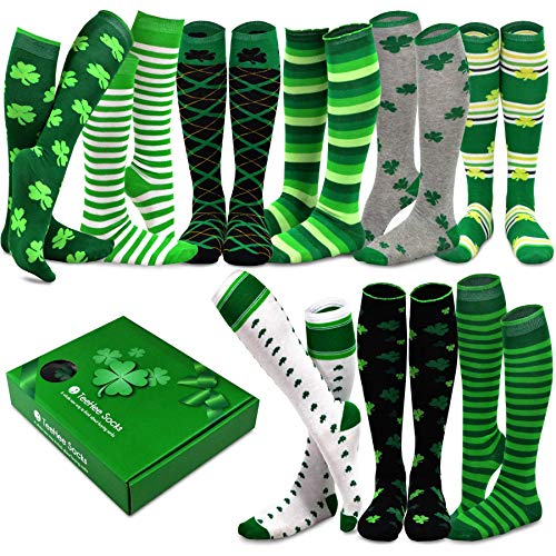 TeeHee Special (Holiday) Women Knee High 9-Pairs Socks with Gift Box (Patrick)
