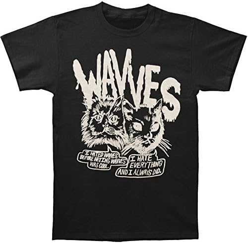 Wavves Men's Cynical Cats Slim Fit T-shirt Black