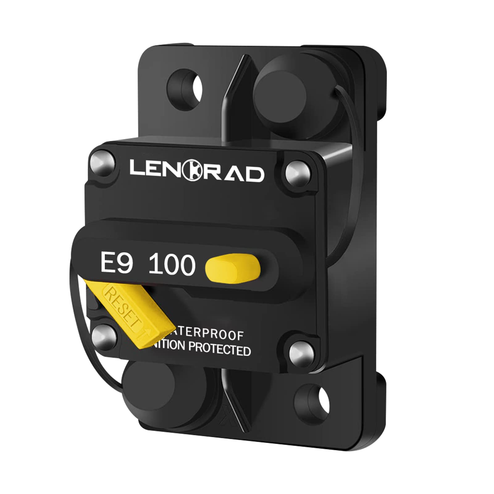 Photo 1 of LENKRAD 100 Amp Marine Circuit Breaker Resettable 100A with Manual Reset Switch Button for Boat, Trolling, RV, Yacht, 12V - 48V DC, Waterproof, Surface Mount(100 Amp Boat Circuit Breaker)