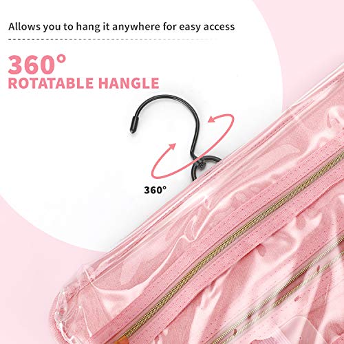 Large Travel Toiletry Bag with Hanging Hook, Jelly Comb Waterproof Cosmetic Travel Bag for Women, Makeup Travel Organizer for Jewellery, Shampoo, Toiletries, Bottles, Accessories. 6 Large Travel Toiletry Bag with Hanging Hook, Jelly Comb Waterproof Cosmetic Travel Bag for Women, Makeup Travel Organizer for Jewellery, Shampoo, Toiletries, Bottles, Accessories.