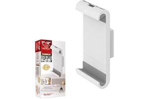 Barkan 7-12 inch Fixed Tablet Wall Mount 3 lbs White Firm Tablet Clamp 360 Degree Rotation Very Low Profile