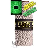 Hemptique 100% Hemp Cord Spool - 62.5 Meter Hemp String -Made with Love - No. 20~1mm Cord Thread for Jewelry Making, Macrame, Scrapbooking, DIY, More (Glow in the Dark) Hemp Spool