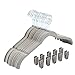 Finnhomy Sturdy 50 Pack Non-Slip Shirt and Dress Clothes Hangers Heavy Duty Slim-Line Velvet Hanger Gray with 10 Free Finger Clips