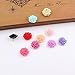 Yalis 24 Pcs Decorative Thumbtacks Colorful Floret and Bees Pushpins for Feature Wall, Whiteboard, Corkboard, Photo Wall