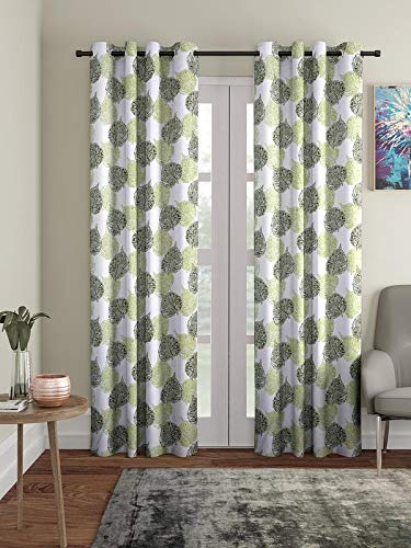 Buy Cortina Polyester Fabric Eyelet Long Door Curtain 9 Feet