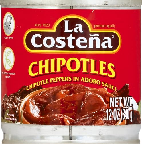 LA COSTEÑA CHIPOTLE PEPPERS IN ADOBO SAUCE, 12 OZ