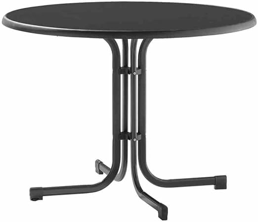 Amazon De Sieger 236 G Boulevard Klapptisch Mit Mecalit Pro Platte O 100 Cm Stahlrohrgestell Eisengrau Schieferdekor Anthrazit