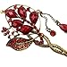 FOONEE Women Retro Peacock Tassels Alloy Hair Pin Hair Stick,Red