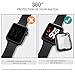 [2-Pack] UBOLE Case for Apple Watch Screen Protector 42mm, One Soft TPU All-Around Black Cover and One Protective Bumper iWatch Case Both for Apple Watch Case Series 3, Series 2 (Black, 42mm)