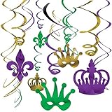 Mardi Gras Party Foil Swirl Value Pack Hanging Decorating Kit