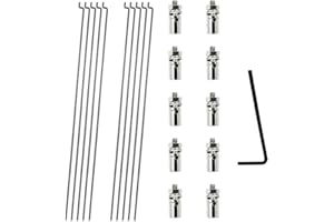 URIMPAVIDO 10PCS 1.3mm Adjustable Pushrod Connector Linkage Stopper with 10PCS Z Push Rods for RC Airplane Boat Plane Helicopter DIY Model Aircraft Toy Parts