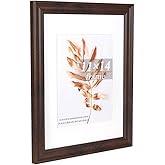 Hogaryo 11x14 Picture Frames Rustic Brown Wood Pattern Photo Frames, for 8x10 with Mat or 11x14 Without Mat Gallery Wall Display Wood Frame 1Pack