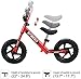 ENKEEO 12 Sport Balance Bike No Pedal Walking Bicycle with Carbon Steel Frame, Adjustable Handlebar and Seat, 110lbs Capacity for Ages 2 to 6 Years Old, Red
