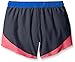 Under Armour Girls' Fast Lane Shorts, Stealth Gray (010)/Reflective, Youth Medium