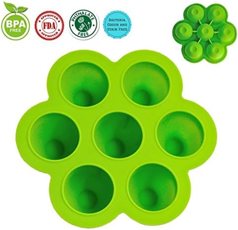 Silicone Egg Bites Molds for Instant Pot Accessories Baby Food Storage Container - Fits Instant Pot 5 6 8 qt Pressure Cooker, Reusable Food Container, Freezer Tray with Lid By Lisakitchen- BPA Free